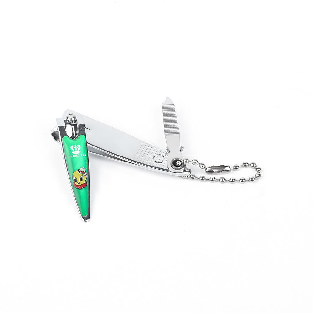 Cute mini size carbon steel nail clipper with key chain