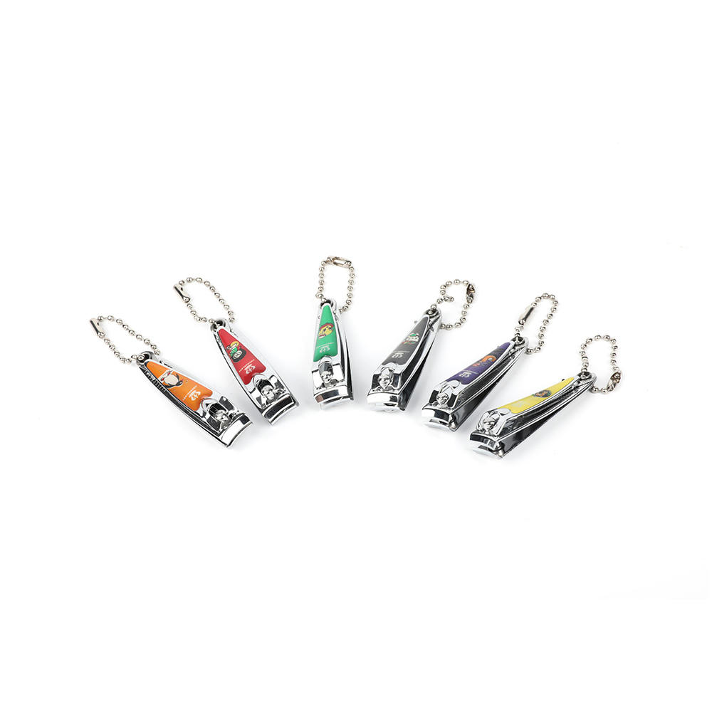 Cute mini size carbon steel nail clipper with key chain