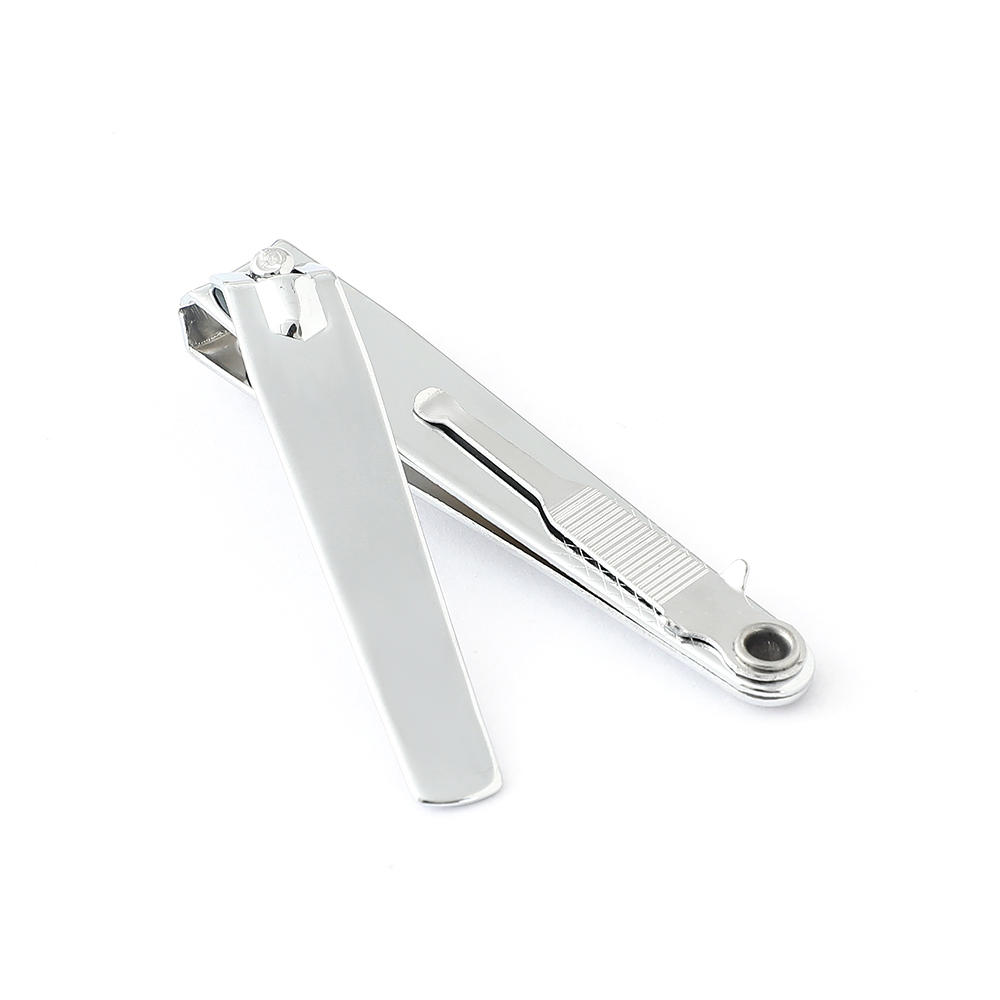 Sliver color big size carbon steel nail clipper with earpick