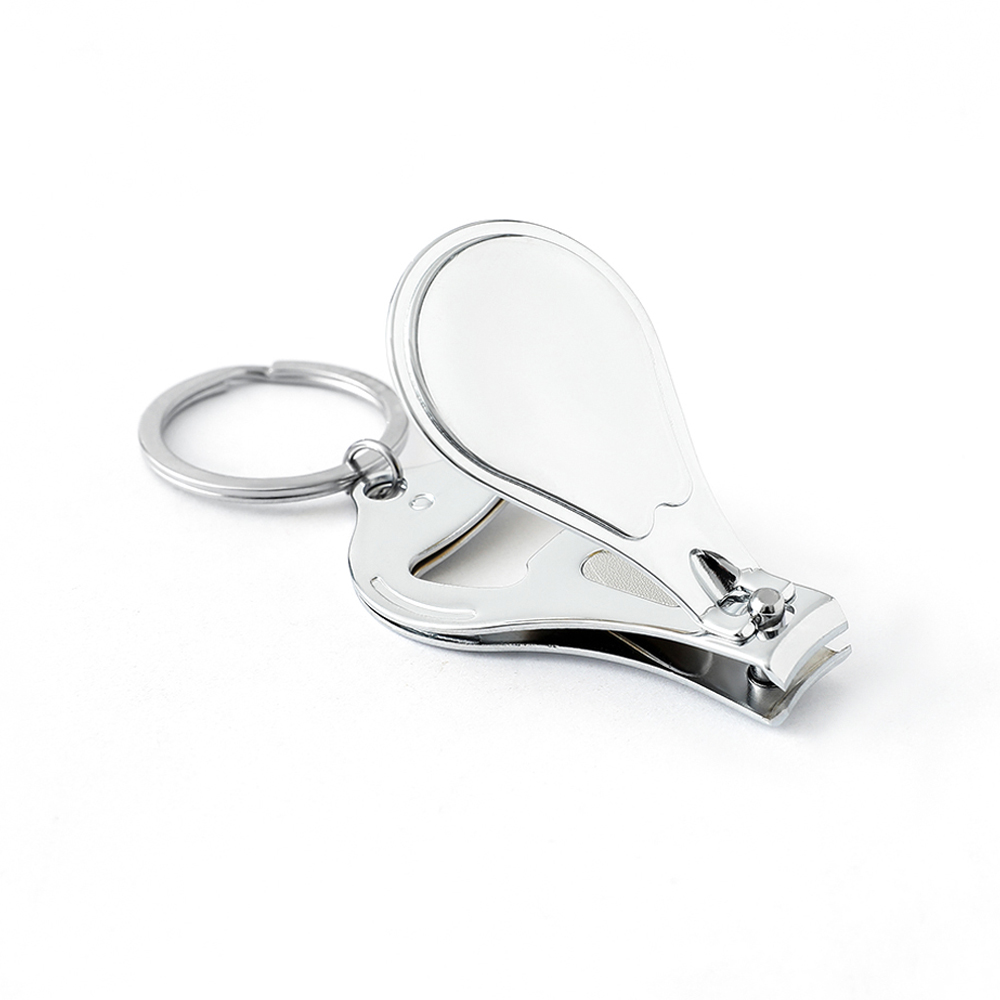 Customized design carbon steel sliver round nail clipper with bottle opener