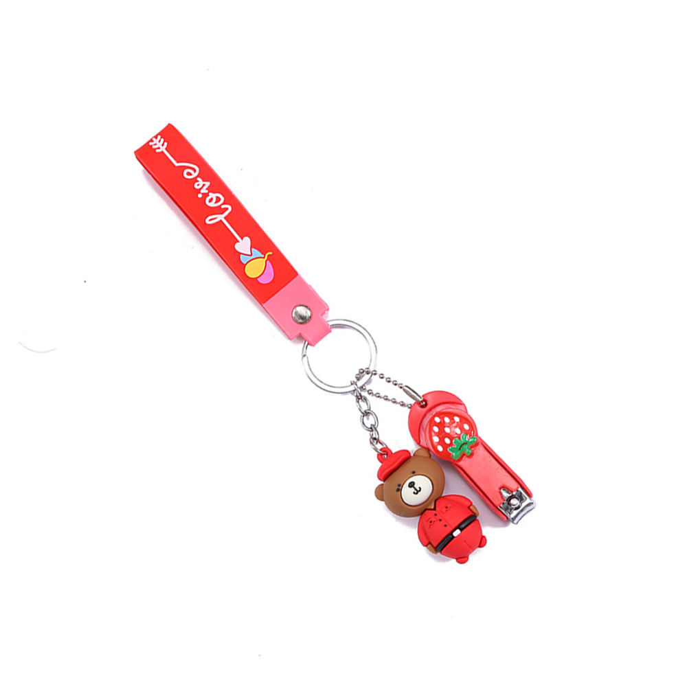 Bag pendant anti-splish silicone abs+carbon steel cute design nail clipper
